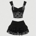 Black Lace Two-Piece Set 🖤✨