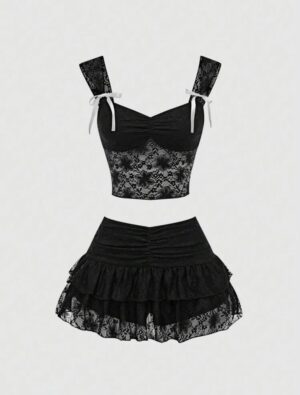 Black Lace Two-Piece Set 🖤✨