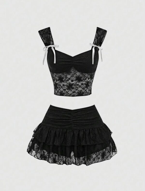 Black Lace Two-Piece Set 🖤✨