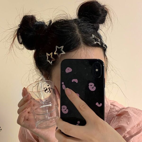 🌟 Silver Star Hair Clips – Leora Edition