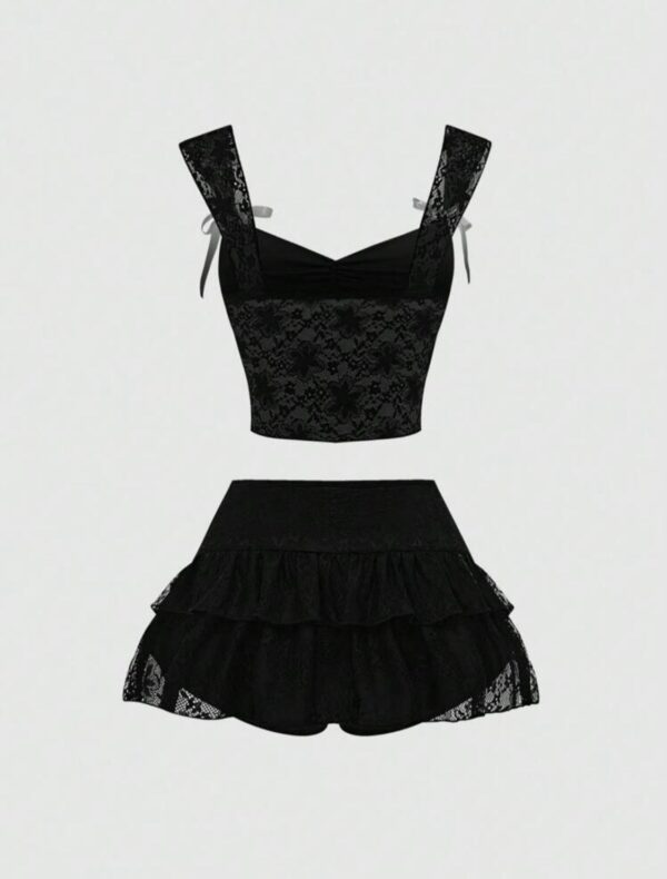 Black Lace Two-Piece Set 🖤✨