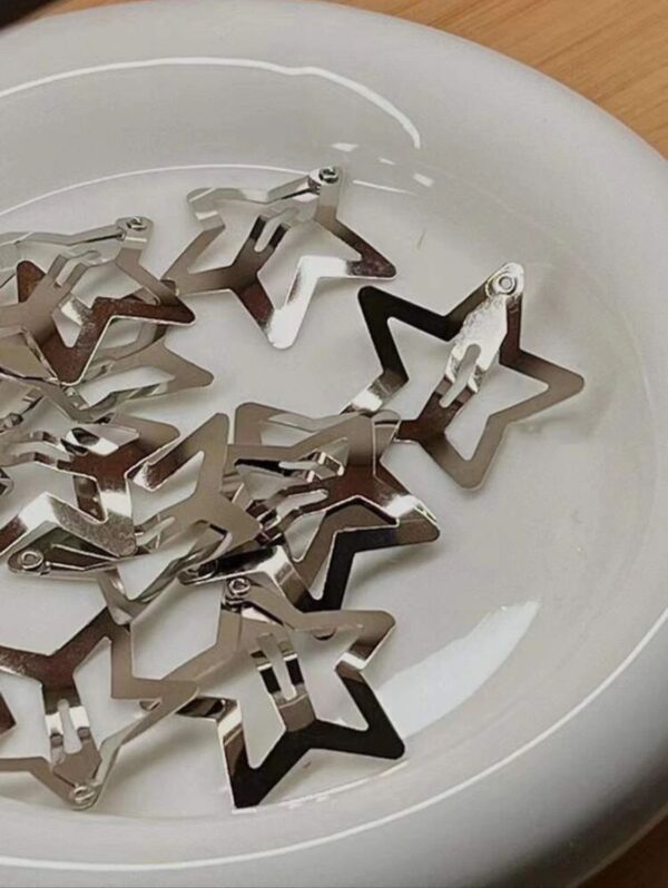 🌟 Silver Star Hair Clips – Leora Edition