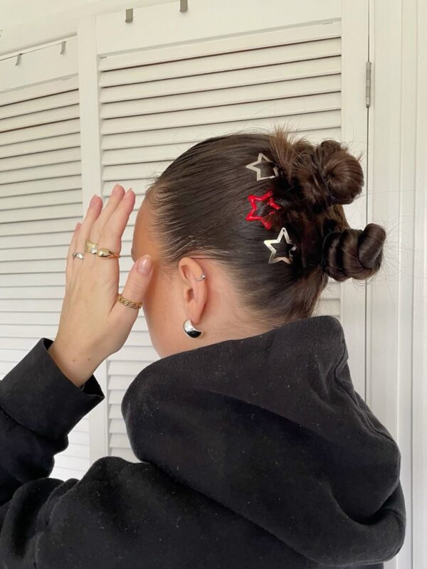 🌟 Silver Star Hair Clips – Leora Edition