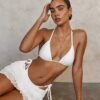 Angel Tide 3-Piece White Bikini Set with Lace Skirt 🤍🌊