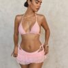 Angel Tide 3-Piece Pink Lace Bikini Set 👼💗🌸