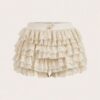 Apricot Balletcore Ruffle Bow Mini Shorts 🩰🍑