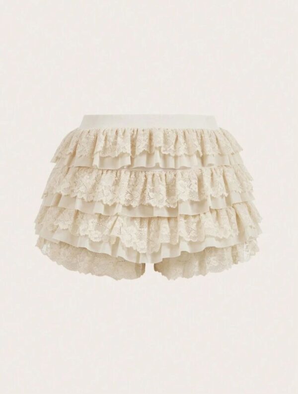 Apricot Balletcore Ruffle Bow Mini Shorts 🩰🍑