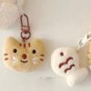 🐱🐟 Small Cat & Fish Mini Plush Keychain Set