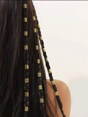 ✨ Gold Color Hair Rings – 20 pcs Set