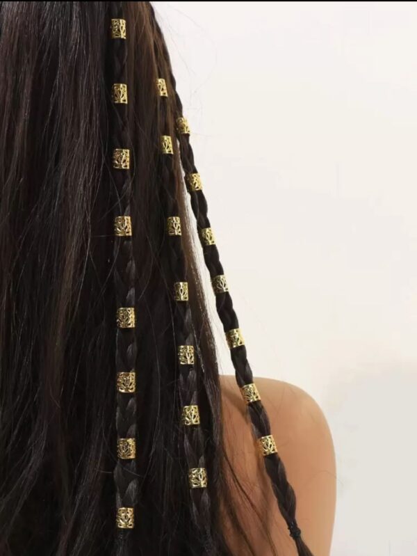 ✨ Gold Color Hair Rings – 20 pcs Set