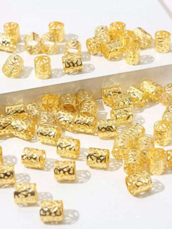 ✨ Gold Color Hair Rings – 20 pcs Set