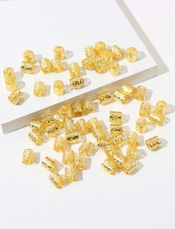 ✨ Gold Color Hair Rings – 20 pcs Set
