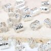 🤍Silver Color Hair Rings – 20 pcs Set