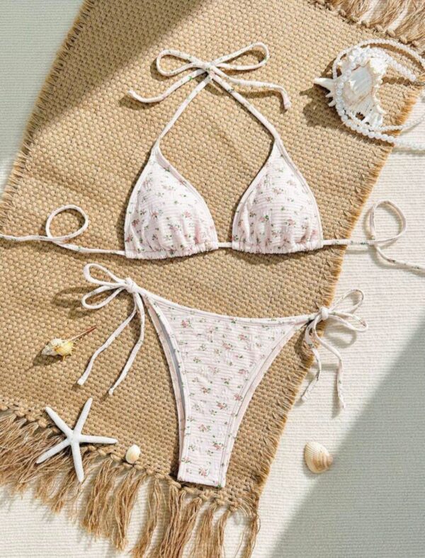 Soft Bloom Adjustable Floral Bikini Set 🌸💕