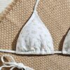 White Blossom Adjustable Floral Bikini Set 🤍🌸
