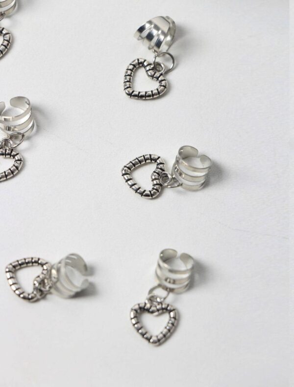 LoveLoop Heart Charm Hair Rings – 10pcs Set 💖✨