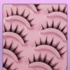 5 Pairs Manga Spiky Lashes – Wispy & Fluffy Anime Look ✨👁️