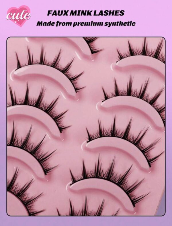 5 Pairs Manga Spiky Lashes – Wispy & Fluffy Anime Look ✨👁️