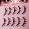 5 Pairs Manga Spiky Lashes – Wispy & Fluffy Anime Look ✨👁️