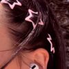 🌸✨ Pink Star Hair Clips (6 pcs) 🎀⭐
