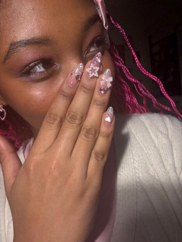 💅🎀 Pink Gradient Almond Press-On Nails (10pcs) ⭐💖