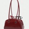 🍒 Cherry Charm Burgundy Shoulder Bag✨