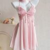 🦋💖 Butterfly Halter Neck Pink Dress 🌸✨