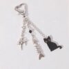 🐈‍⬛ Midnight Black Cat Bead Pendant Keychain ✨