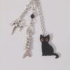 🐈‍⬛ Midnight Black Cat Bead Pendant Keychain ✨
