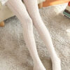 🤍✨ Kawaii Striped Sheer White Pantyhose 🎀