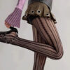 🖤✨ Retro Striped Sheer Black Pantyhose 🎀