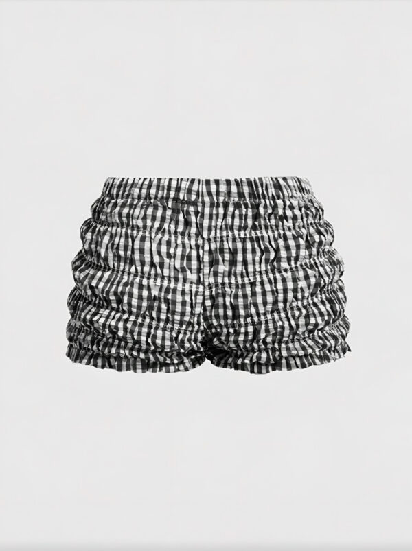 🖤🤍 Ruched Black & White Micro Mini Bloomers 🎀✨