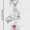 🍓🤳 Pink Strawberry & Phone Charm Keychain ✨