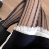 🖤✨ Retro Striped Sheer Black Pantyhose 🎀