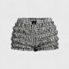 🖤🤍 Ruched Black & White Micro Mini Bloomers 🎀✨